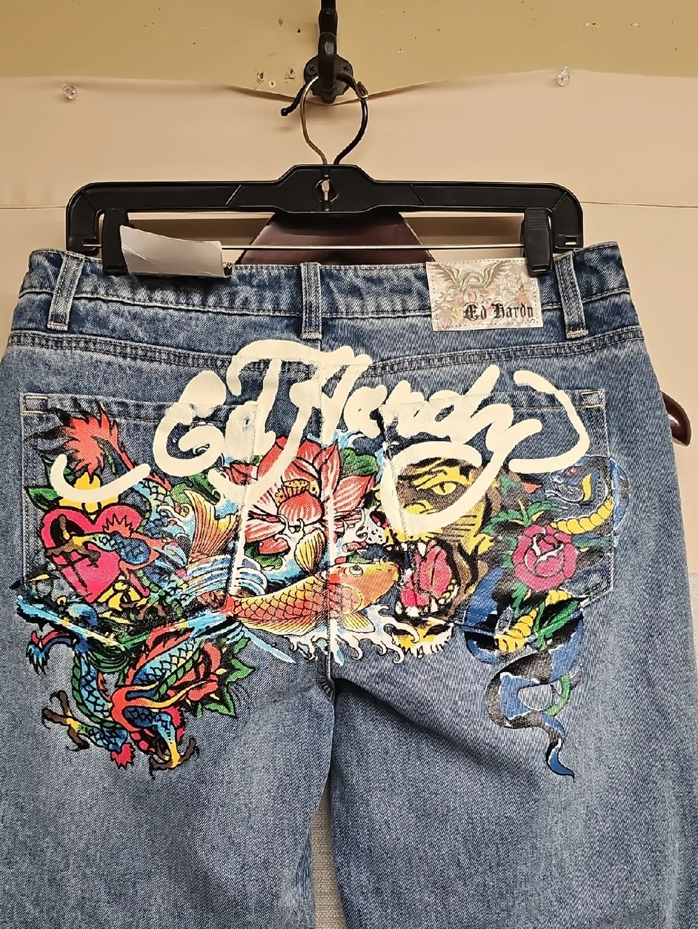 ED HARDY MULTI TATTOO BAGGY JEANS BFPM-05-001 - Picture 2 of 6